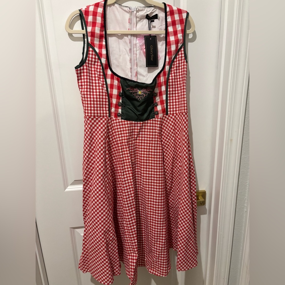 NWT Glory Star Octoberfest Bavarian German beer garden Dirndl Halloween L